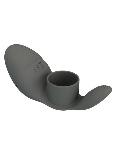 PRETTY LOVE ANILLO VIBRADOR RECARGABLE CON DOBLE ESTIMULACIAN