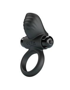 PRETTY LOVE ANILLO VIBRADOR PARA PENE ADRIEN 10 FUNCIONES NEGRO