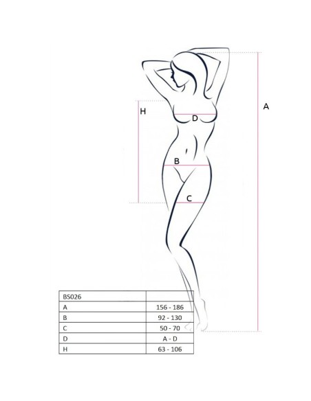 PASSION WOMAN BS026 BODYSTOCKING ESTILO VESTIDO BLANCO TALLA UNICA