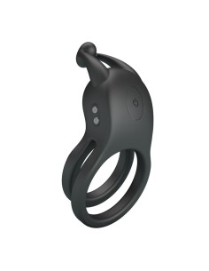 PRETTY LOVE GOODWIN ANILLO VIBRADOR DOBLE PARA PENE RECARGABLE NEGRO