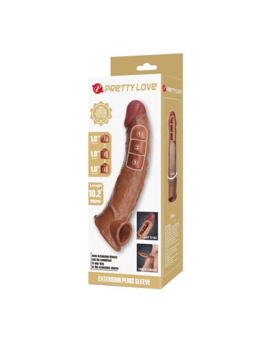 PRETTY LOVE FUNDA EXTENSORA PARA PENE AJUSTABLE 26 CM A 4 CM COLOR MARRAN