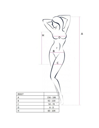 PASSION WOMAN BS027 BODYSTOCKING ESTILO VESTIDO ROJO TALLA UNICA