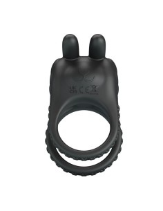 PRETTY LOVE SINI ANILLO PARA PENE VIBRADOR RECARGABLE 10 FUNCIONES NEGRO 2