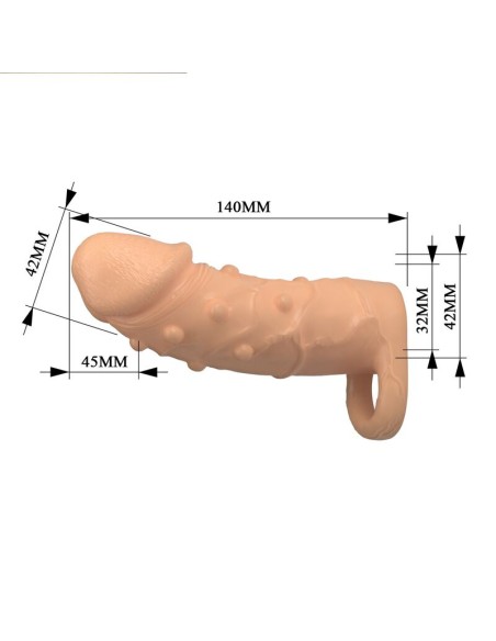 PRETTY LOVE DORT FUNDA PARA PENE EXTENSORA 14 CM A 4 CM COLOR NATURAL