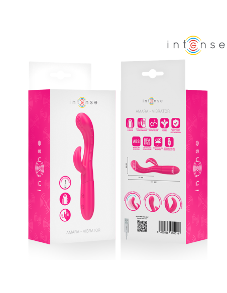 INTENSE AMARA VIBRADOR CON LENGUA ESTIMULADORA 10 VIBRACIONES ROSA