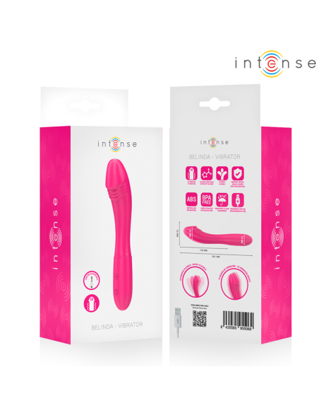 INTENSE BELINDA VIBRADOR 19 CM FLEXIBLE 10 VIBRACIONES ROSA