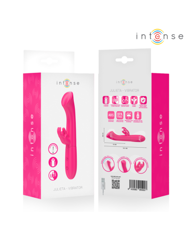INTENSE JULIETA VIBRADOR RABBIT 186 CM 10 VIBRACIONES ROSA