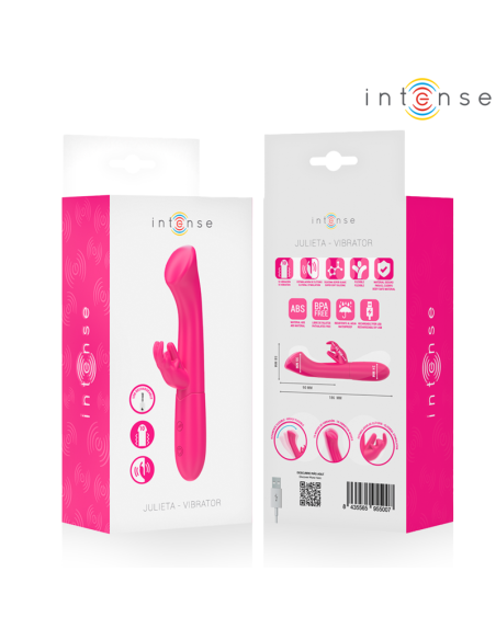 INTENSE JULIETA VIBRADOR RABBIT 186 CM 10 VIBRACIONES ROSA
