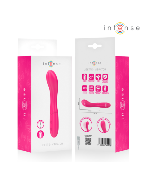 INTENSE LISETTE VIBRADOR 19 CM FLEXIBLE 10 VIBRACIONES ROSA
