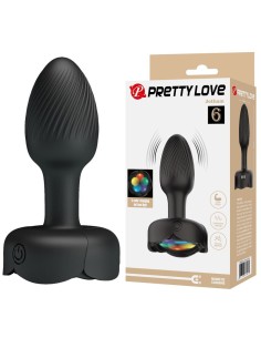 PRETTY LOVE PLUG ANAL VIBRADOR 10 MODOS RECARGABLE NEGRO