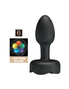 PRETTY LOVE PLUG ANAL VIBRADOR 10 MODOS RECARGABLE NEGRO 2