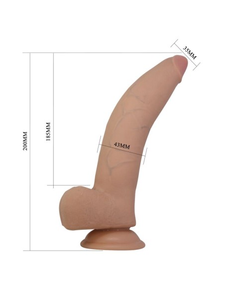 PRETTY LOVE XANDER DILDO REALASTICO 20 CM A 5 CM COLOR NATURAL