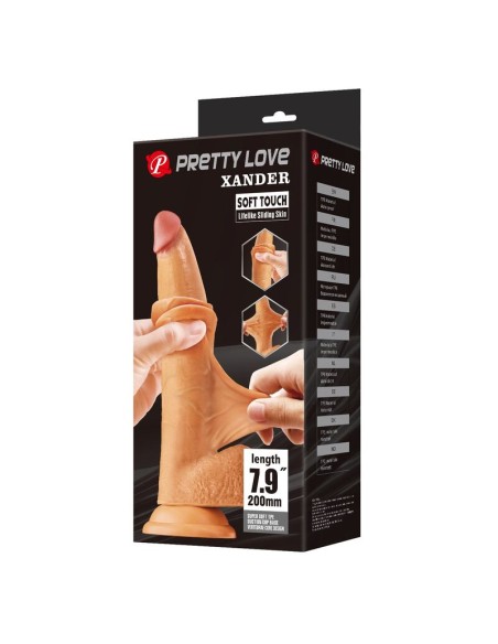 PRETTY LOVE XANDER DILDO REALASTICO 20 CM A 5 CM COLOR NATURAL