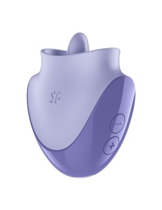 SATISFYER TONGUE DANCER ESTIMULADOR CLITORIANO CON VIBRACIAN Y PULSACIONES LILA