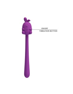 PRETTY LOVE VIBRADOR FLEXIBLE CUTE BUNNY FLIRTING STICK RECARGABLE USB MORADO 2