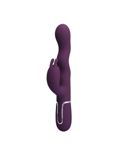 PRETTY LOVE VIBRADOR RABBIT LOURSEN CON MOVIMIENTO OSCILANTE Y 7 VIBRACIONES RECARGABLE USB MORADO 2