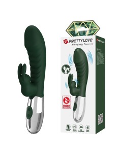 PRETTY LOVE VIBRADOR RABBIT NAUGHTY BUNNY 30 FUNCIONES RECARGABLE USB VERDE