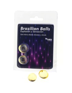 TALOKA BRAZILIAN BALLS GEL EXCITANTE EFECTO VIBRACIAN Y SHOCK 2 BOLAS