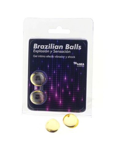 TALOKA BRAZILIAN BALLS GEL EXCITANTE EFECTO VIBRACIAN Y SHOCK 2 BOLAS
