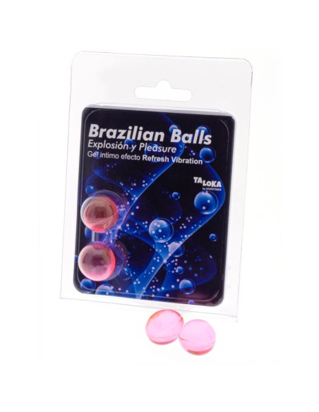 TALOKA BRAZILIAN BALLS GEL EXCITANTE EFECTO VIBRACIAN REFRESCANTE 2 BOLAS
