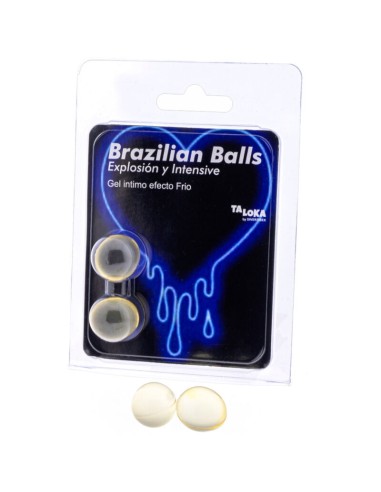 TALOKA BRAZILIAN BALLS GEL EXCITANTE EFECTO FRIO Y VIBRACIAN 2 BOLAS