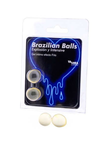 TALOKA BRAZILIAN BALLS GEL EXCITANTE EFECTO FRIO Y VIBRACIAN 2 BOLAS