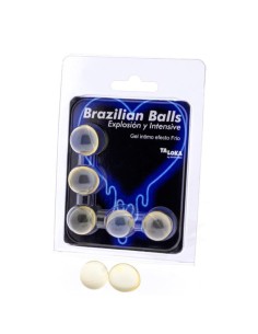 TALOKA BRAZILIAN BALLS GEL EXCITANTE EFECTO FRIO Y VIBRACIAN 5 BOLAS