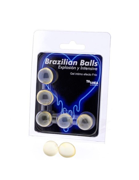TALOKA BRAZILIAN BALLS GEL EXCITANTE EFECTO FRIO Y VIBRACIAN 5 BOLAS