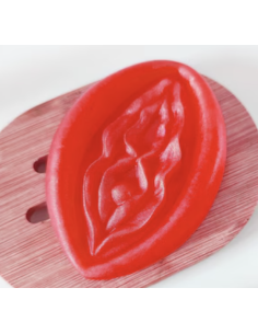 DIABLO PICANTE 2 JABONES PERFUMADOS FORMA VAGINA ROJO