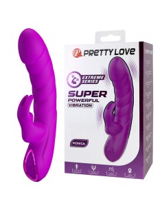 PRETTY LOVE MONICA VIBRADOR DOBLE ESTIMULACIAN PARA PUNTO G Y CLATORIS RECARGABLE MORADO