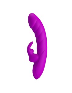 PRETTY LOVE MONICA VIBRADOR DOBLE ESTIMULACIAN PARA PUNTO G Y CLATORIS RECARGABLE MORADO 2