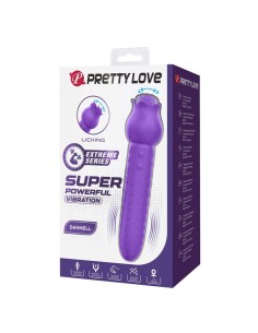 PRETTY LOVE DANNELL VIBRADOR CON ESTIMULACIAN ORAL Y CLITORAL RECARGABLE MORADO 2