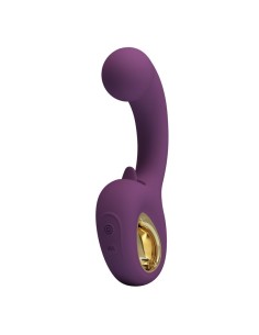 PRETTY LOVE BRYNNLEE VIBRADOR CON ESTIMULADOR ORAL RECARGABLE 10 VIBRACIONES Y 5 FUNCIONES DE LAMIDO MORADO