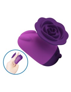 PRETTY LOVE ESTIMULADOR DE CLATORIS 7 MODOS RECARGABLE FORMA ROSA MORADA 2