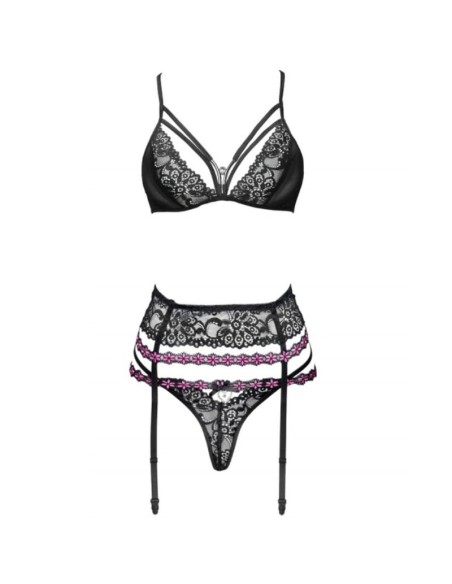 LIVCO CORSETTI FASHION SNEHANA LC 90443 SUJETADOR LIGUERO PANTY NEGRO L XL