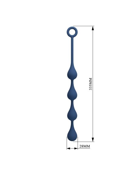 MR PLAY BOLAS ANALES SILICONA AZUL TALLA M 33 CM