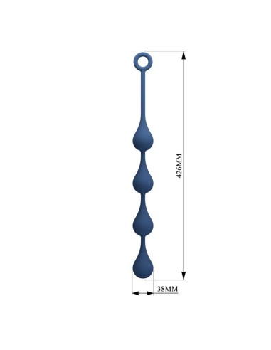 MR PLAY BOLAS ANALES SILICONA AZUL TALLA L 426 CM