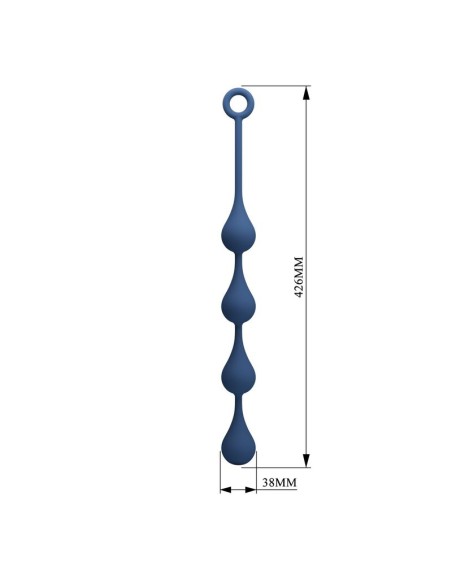 MR PLAY BOLAS ANALES SILICONA AZUL TALLA L 426 CM