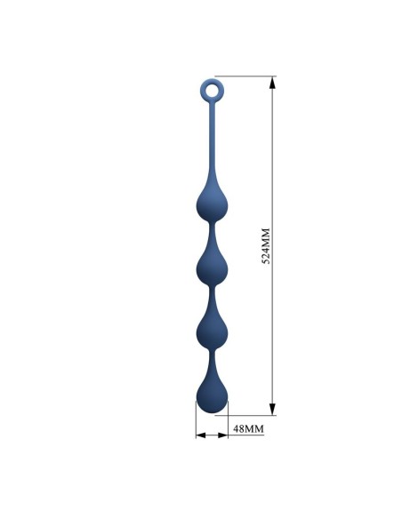 MR PLAY BOLAS ANALES SILICONA AZUL TALLA XL 525 CM