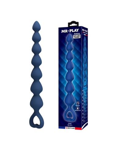 MR PLAY BOLAS ANALES Y PLUG ANAL SILICONA AZUL 267 CM