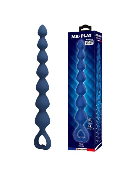 MR PLAY BOLAS ANALES Y PLUG ANAL SILICONA AZUL 267 CM