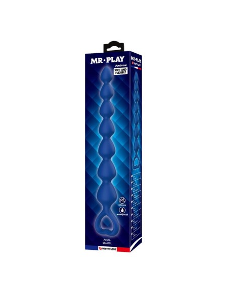 MR PLAY BOLAS ANALES Y PLUG ANAL SILICONA AZUL 267 CM