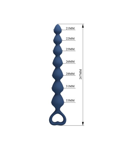 MR PLAY BOLAS ANALES Y PLUG ANAL SILICONA AZUL 267 CM