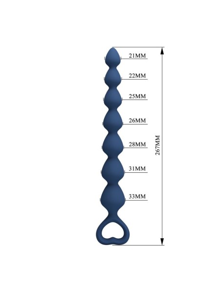 MR PLAY BOLAS ANALES Y PLUG ANAL SILICONA AZUL 267 CM
