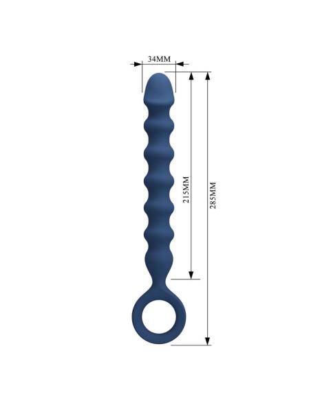 MR PLAY BOLAS ANALES Y PLUG ANAL SILICONA AZUL A 34 CM 285 CM