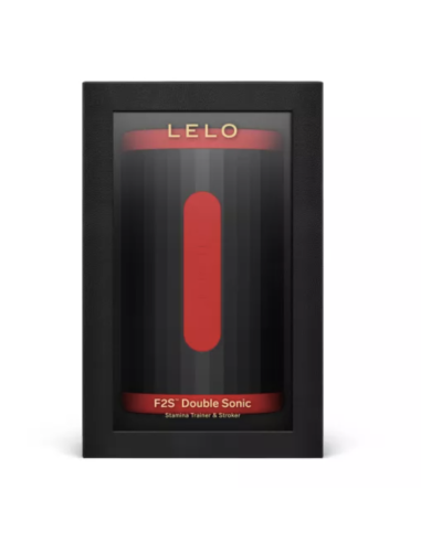 LELO F2S DOUBLE SONIC MASTURBADOR MASCULINO CON DOBLE ESTIMULACIAN SANICA ROJO