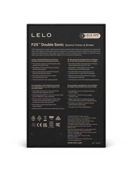 LELO F2S DOUBLE SONIC MASTURBADOR MASCULINO CON DOBLE ESTIMULACIAN SANICA ROJO