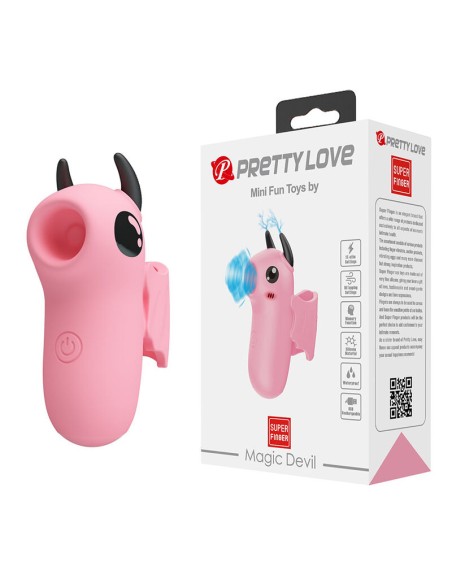 PRETTY LOVE MAGIC DEVIL ESTIMULADOR DE DEDO RECARGABLE ROSA