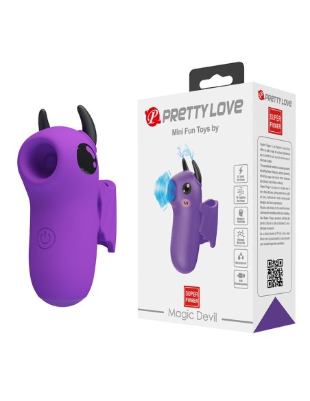PRETTY LOVE MAGIC DEVIL ESTIMULADOR DE DEDO RECARGABLE MORADO