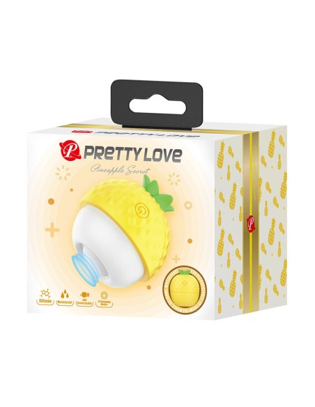 PRETTY LOVE ESTIMULADOR CLITORAL CON SUCCIAN Y GOLPETEOS RECARGABLE AMARILLO